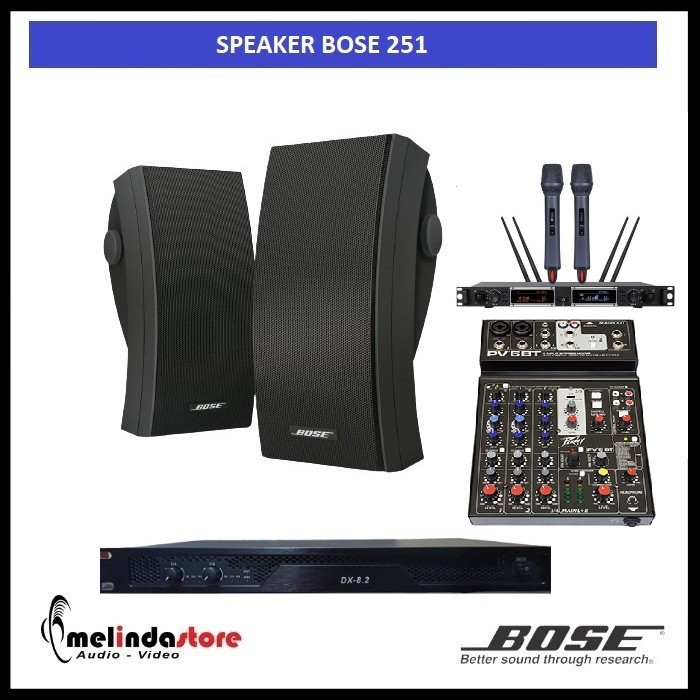Paket Sound System Masjid / Mushola Indoor Speaker Bose 251 | 50m2